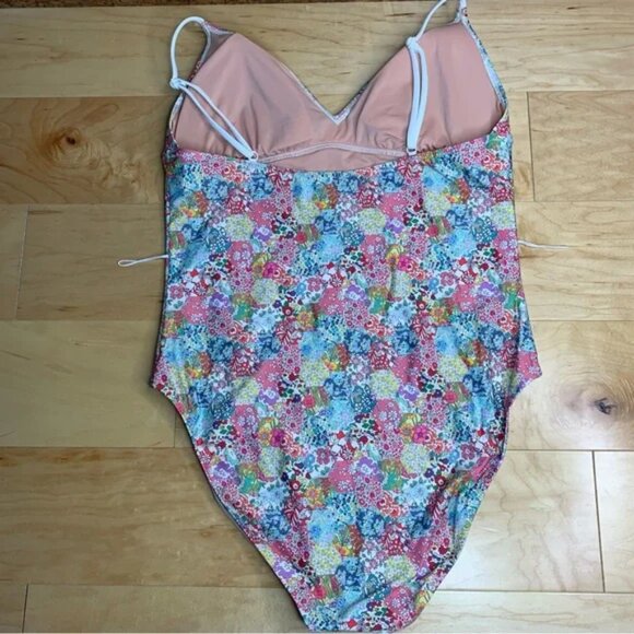 J. Crew Liberty Patchwork Dream Floral One Piece Swimsuit - Picture 3 of 7